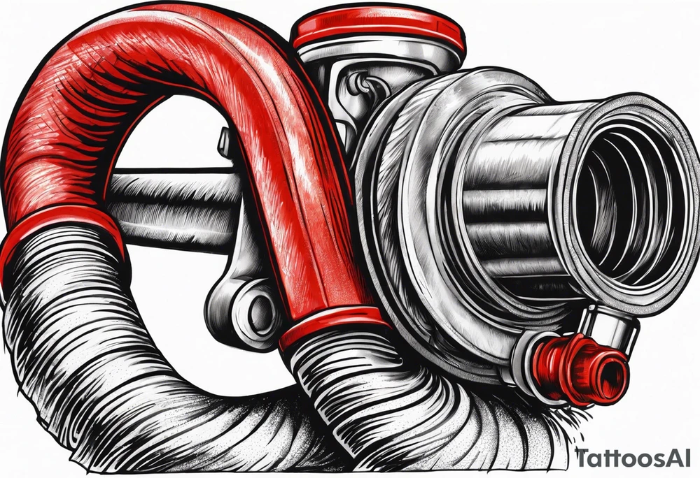 Fire hose with smooth bore nozzle tattoo idea