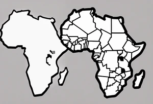 Africa map tattoo idea