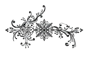 mytical shaman and witch ancient ornament with rhyme tattoo idea