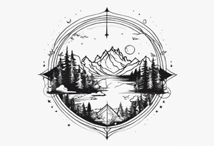 wanderlust with jda in the middle tattoo idea