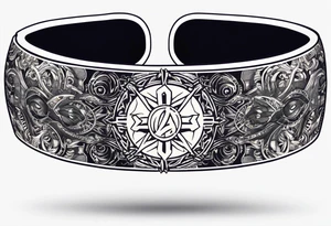 naruto headband with the letters AR in the middle tattoo idea