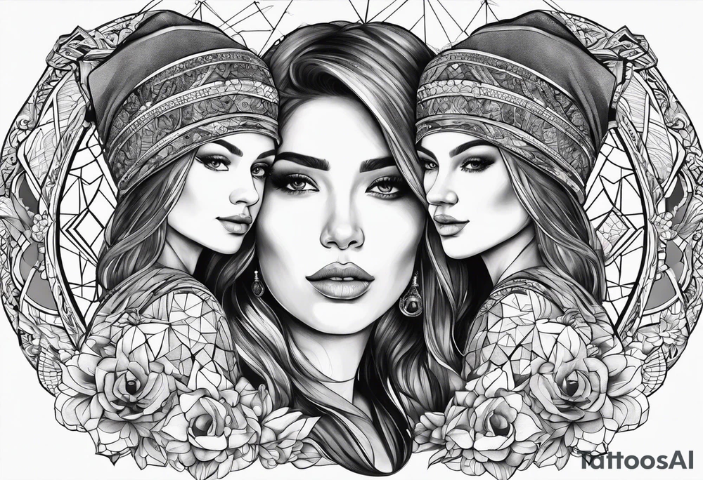 three person side by side. Daughter on the left, mother in the middle, grandmother on the right. tattoo idea