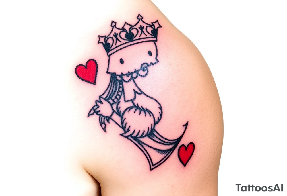 warrior king of hearts tattoo idea