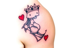 warrior king of hearts tattoo idea