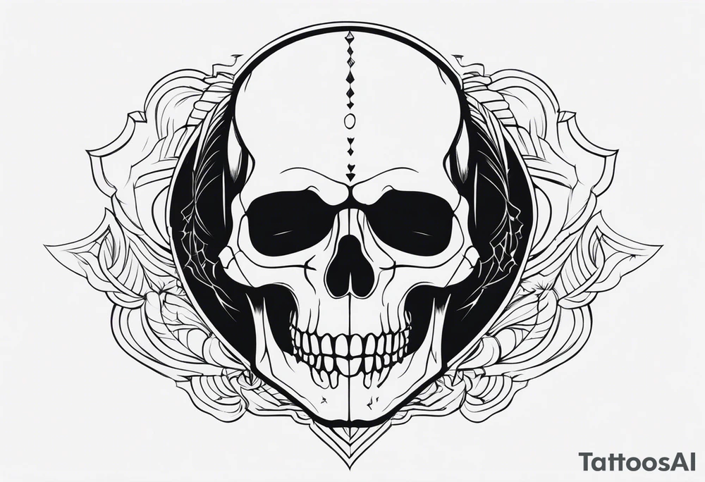 Mysterious Skull tattoo idea