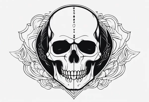 Mysterious Skull tattoo idea