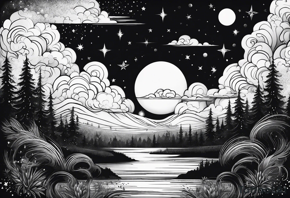 A star in the sky tattoo idea