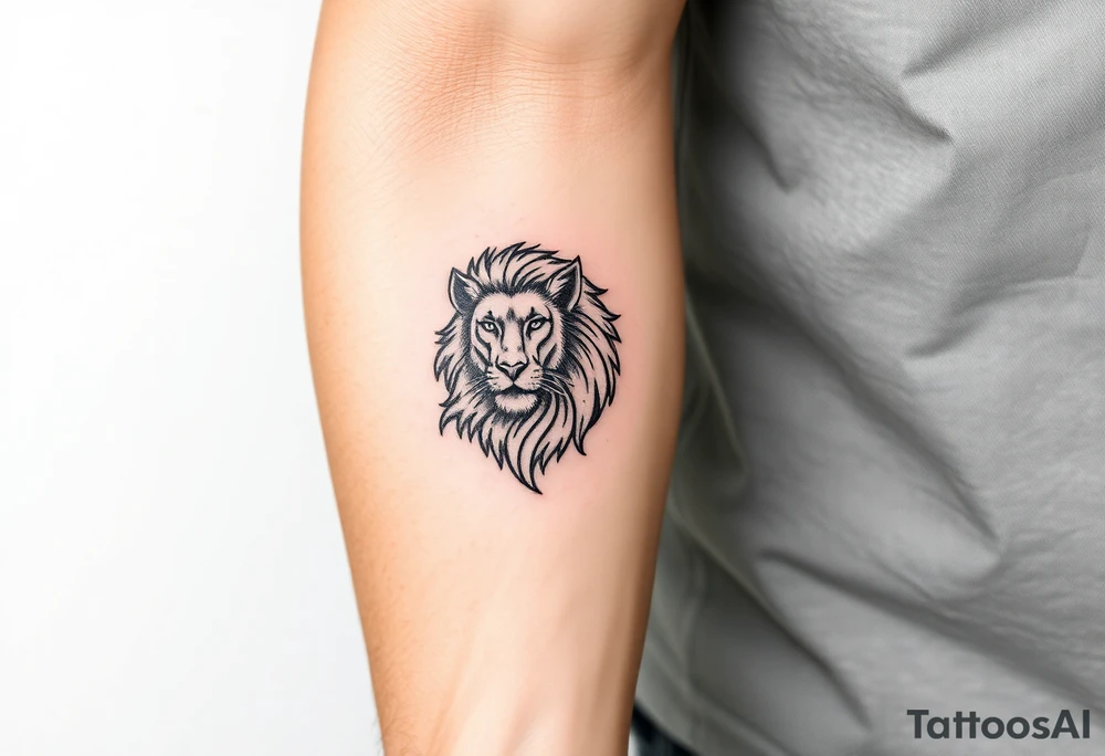 Fancy style "leo" start constilation birth
 sign lion tattoo idea