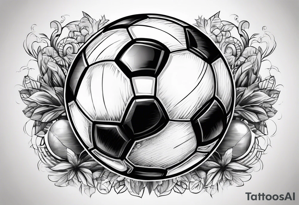 The world is yours with soccer ball tattoo idea