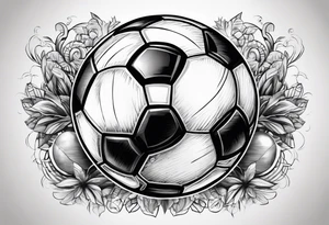 The world is yours with soccer ball tattoo idea