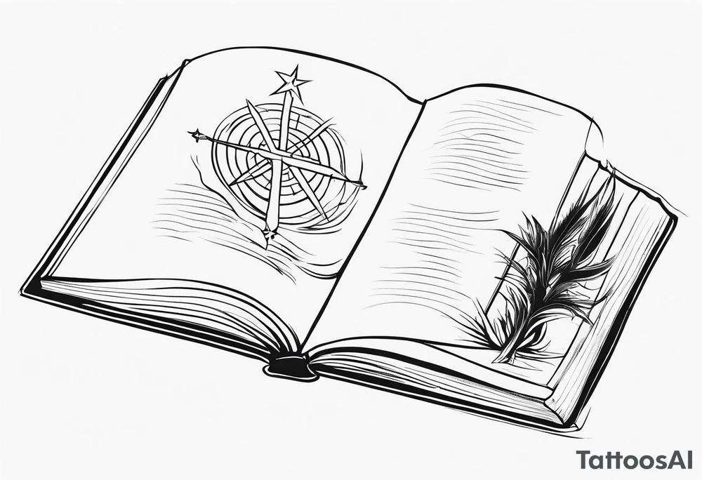 witches spell book tattoo idea