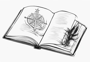 witches spell book tattoo idea