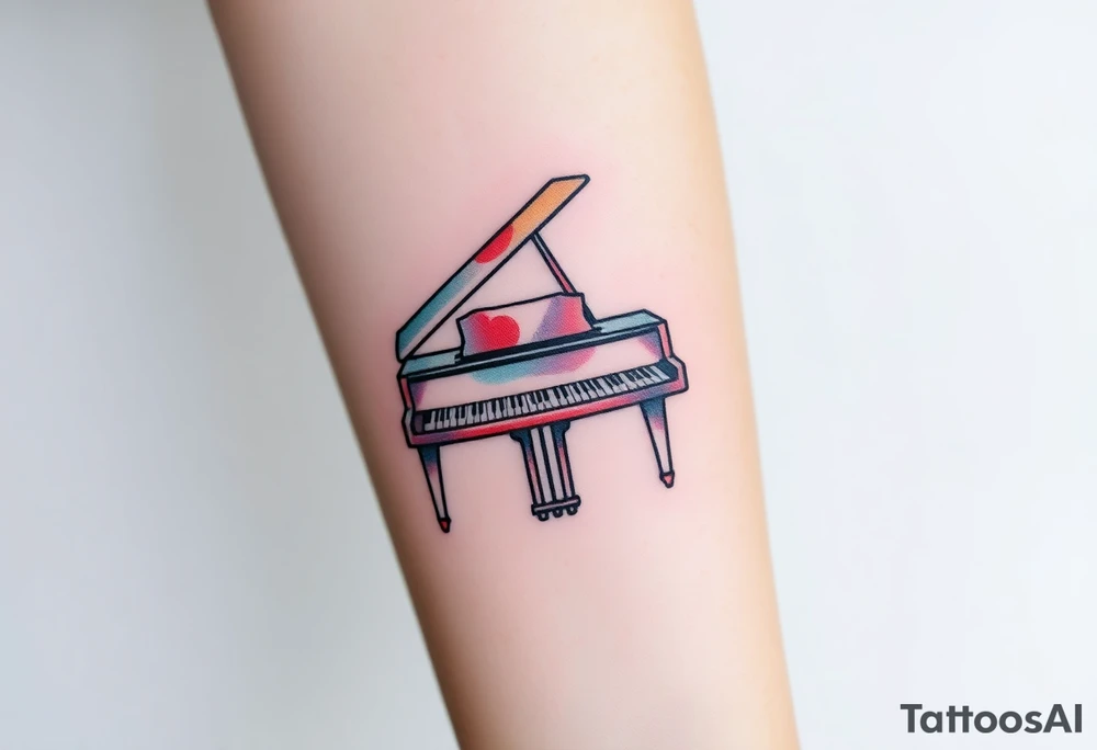 grand piano tattoo idea