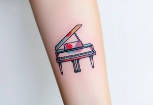 grand piano tattoo idea