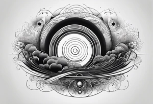 electromagnetic wave, diffraction phenomena, physics tattoo idea