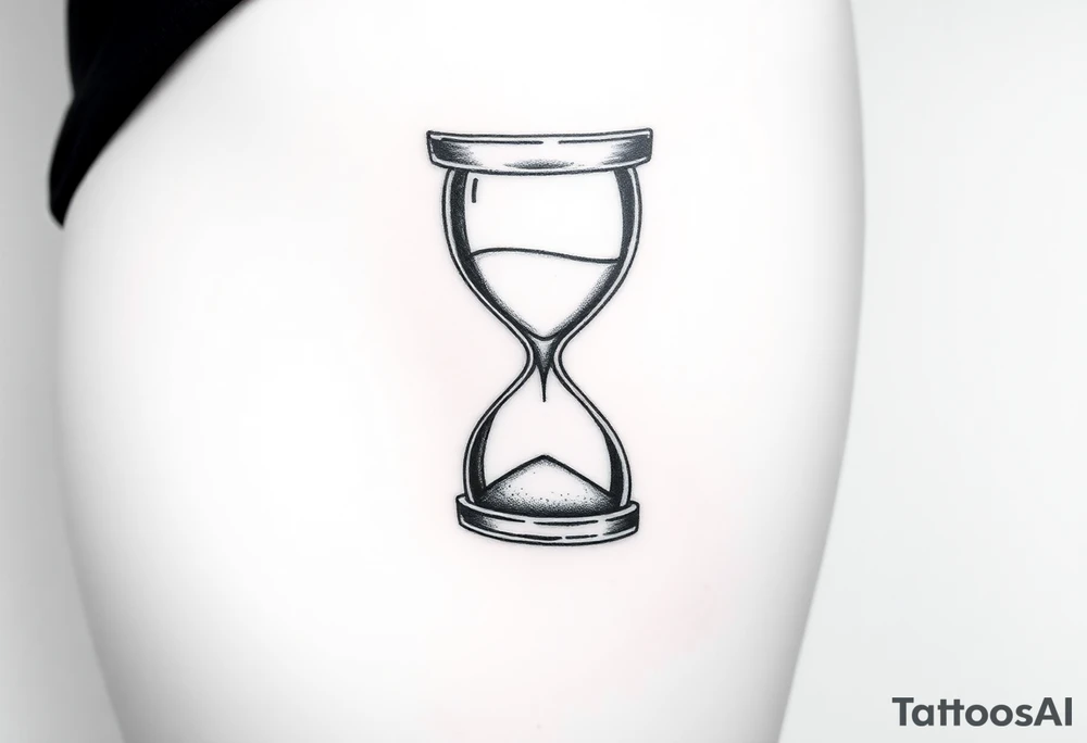 3d hourglass tattoo idea