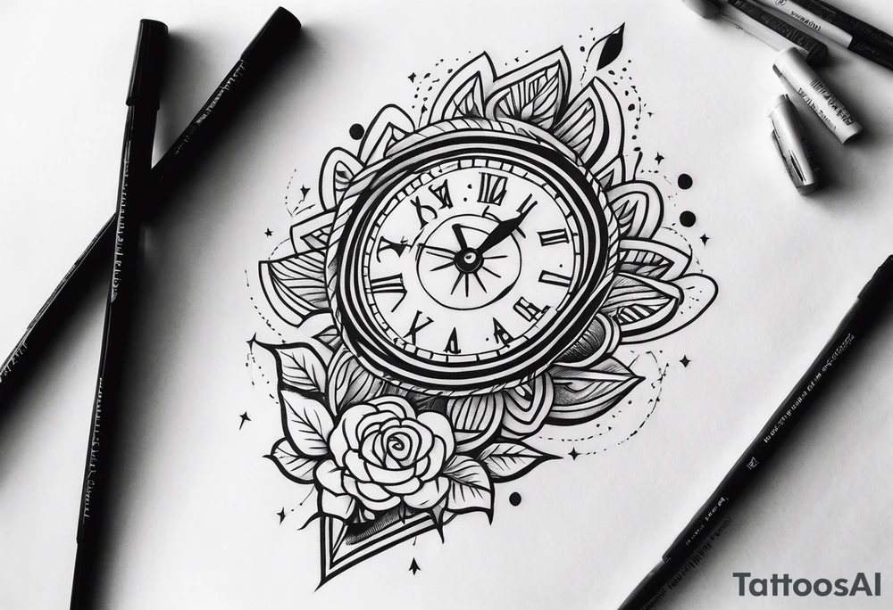 coração com chama tattoo idea