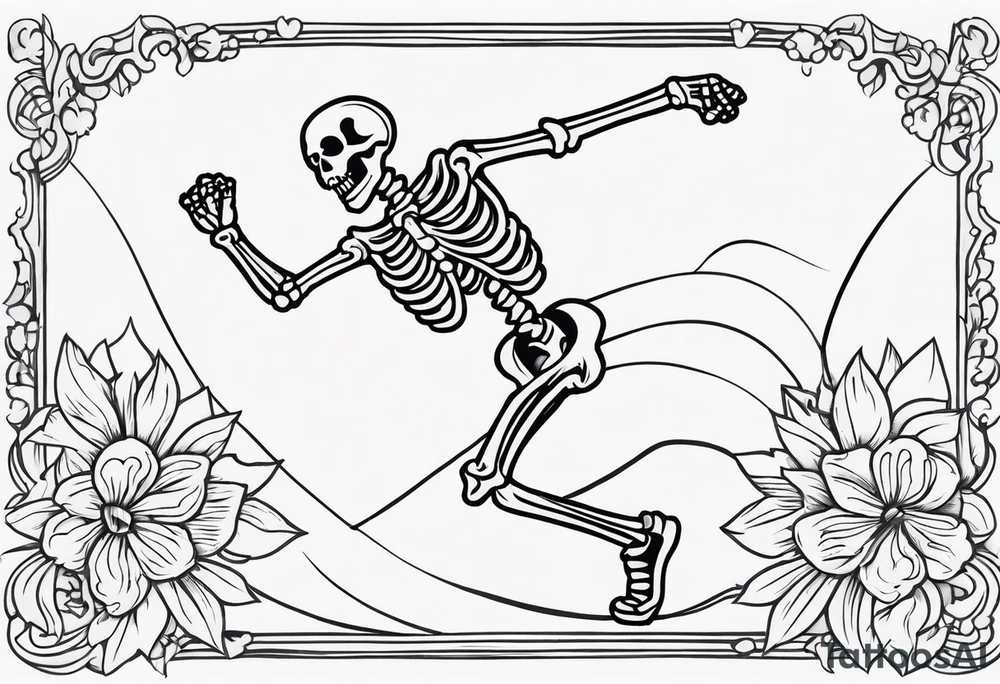 dancing skeleton tattoo idea