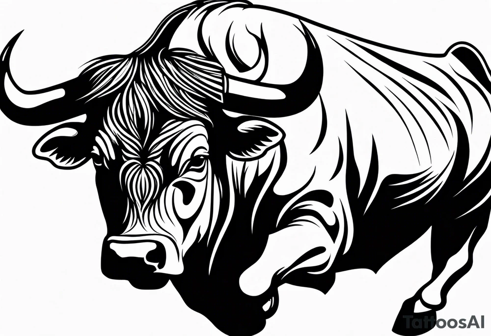 Bucking bull tattoo idea