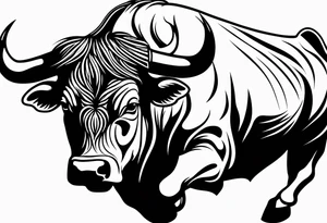 Bucking bull tattoo idea