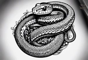 snake fast slithering from above simple tattoo idea