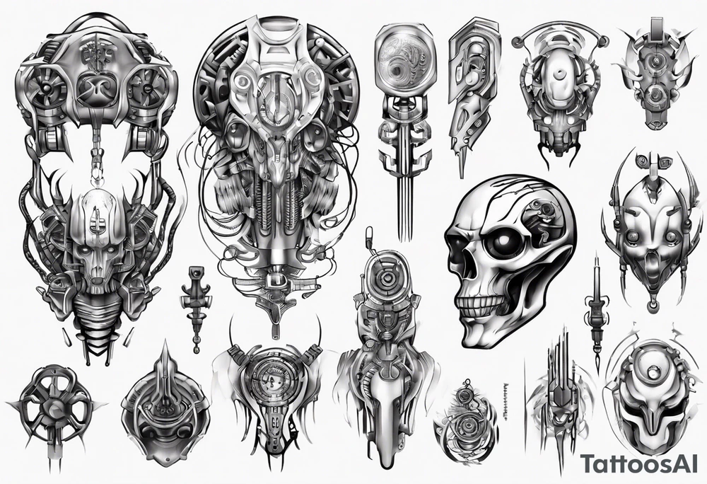 Cybernetic ass tattoo idea