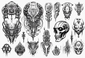 Cybernetic ass tattoo idea