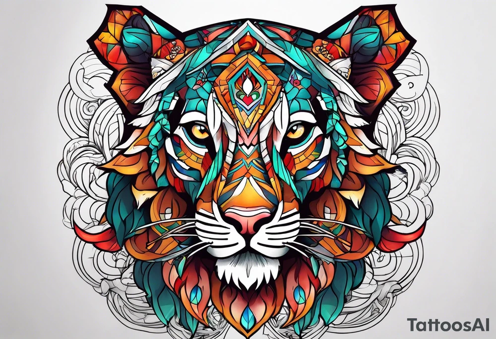 tatto prajurit dan api tattoo idea