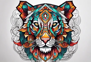 tatto prajurit dan api tattoo idea