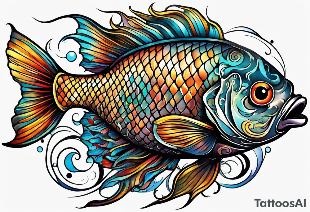Fish in the sky tattoo idea