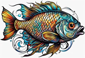 Fish in the sky tattoo idea