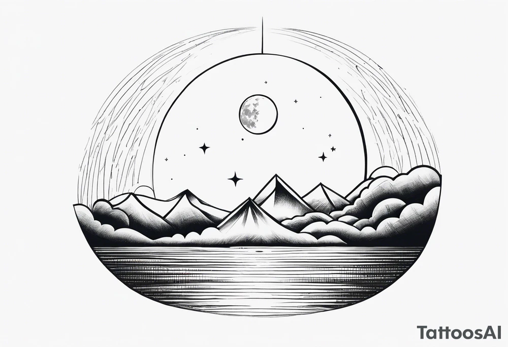 sacred moon tattoo idea