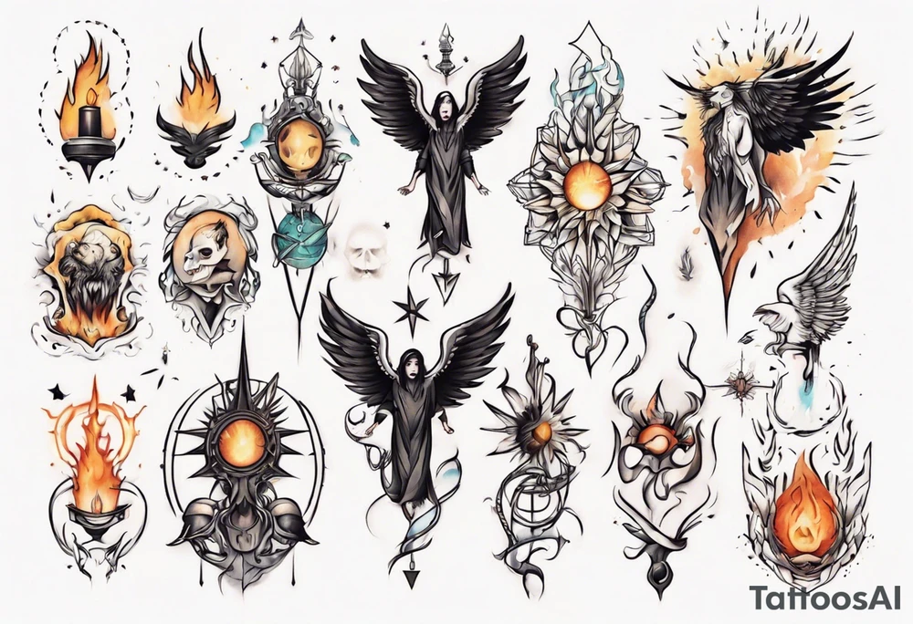 Light liberating people from fear tattoo idea