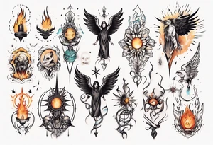 Light liberating people from fear tattoo idea