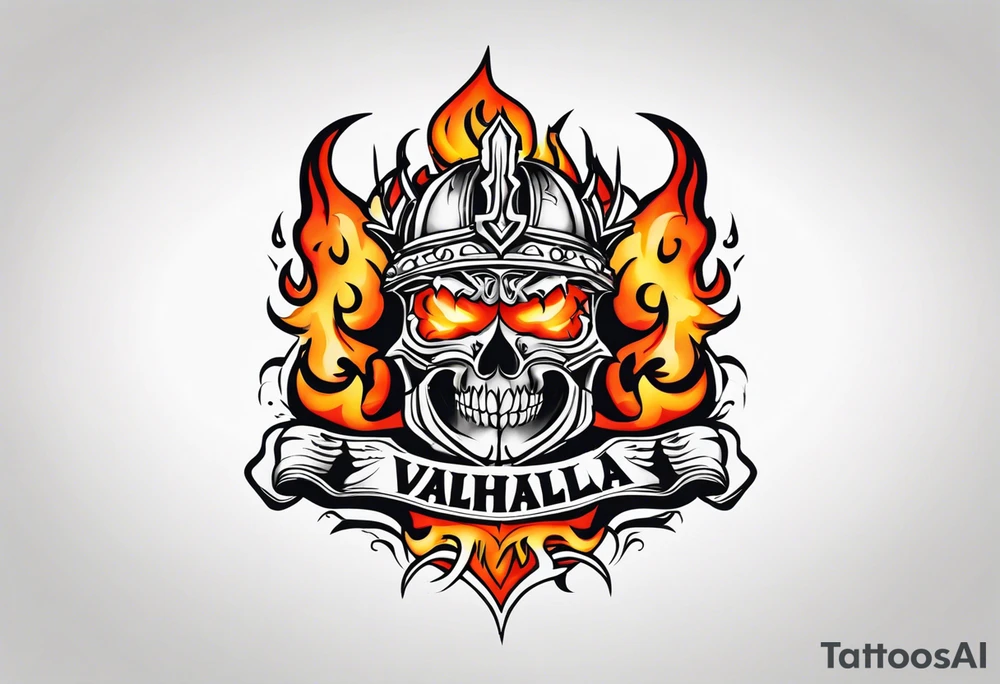 Valhalla fire tattoo idea