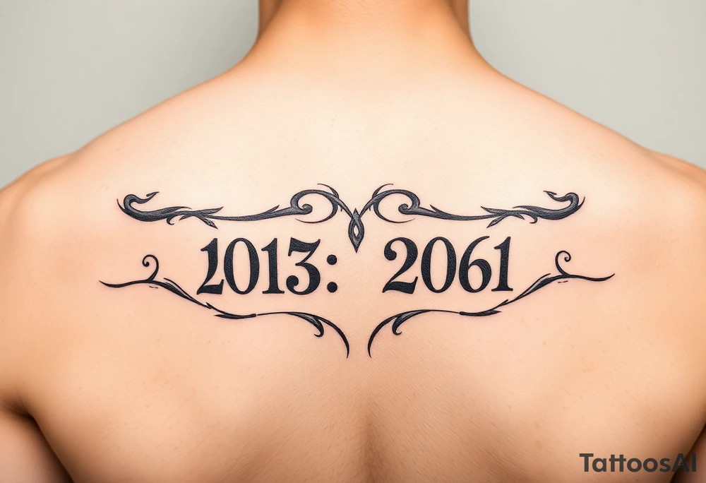 Date of birth and date of death tattoo idea