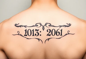 Date of birth and date of death tattoo idea