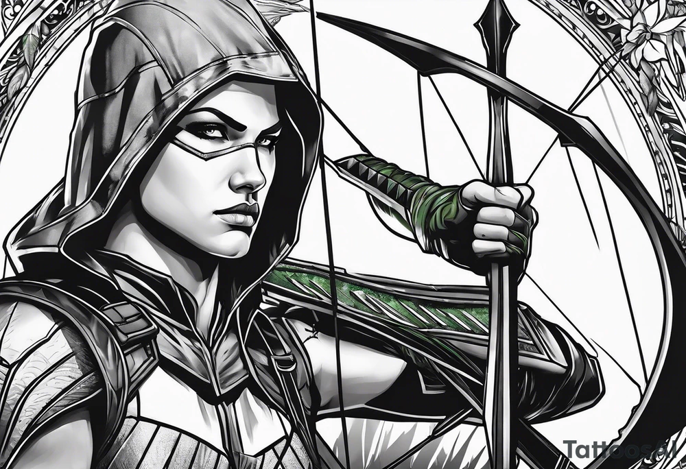 Green arrow tattoo idea