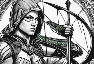 Green arrow tattoo idea