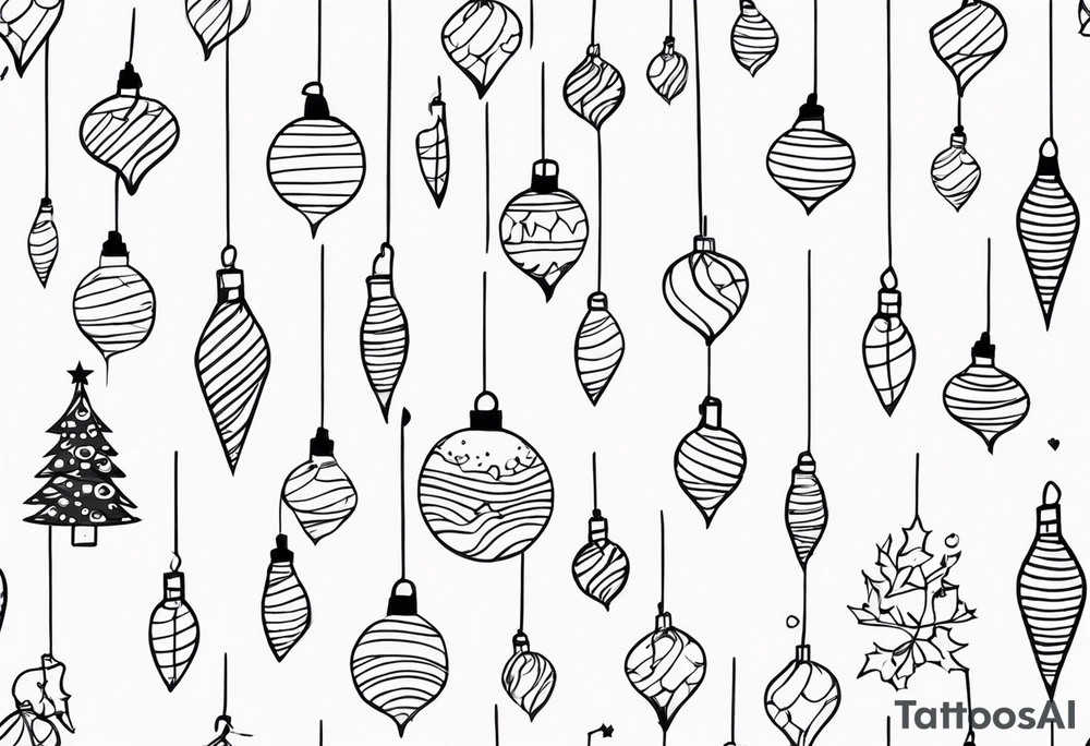 christmas lights tattoo idea