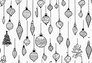 christmas lights tattoo idea