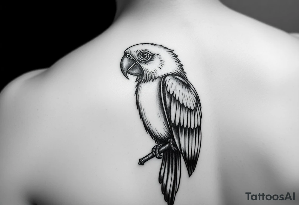 I want a tattoo with a parrot Aratinga tattoo idea