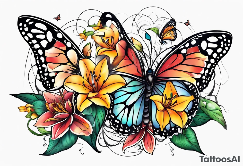 I don't gotta talk, the Lord defends me lyrics with butterflies and lily’s around it tattoo idea