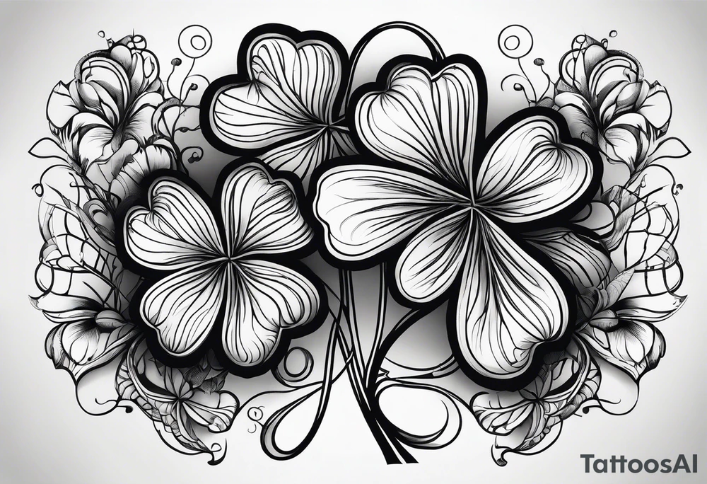 Four leaf clover tattoo idea