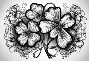 Four leaf clover tattoo idea