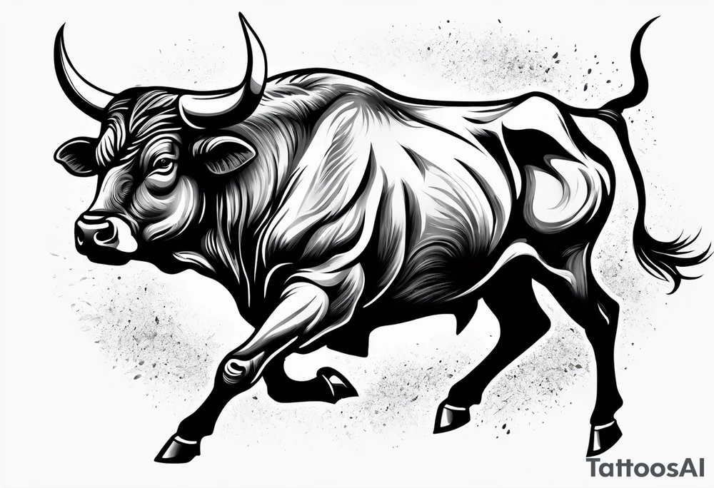 Bucking bull tattoo idea