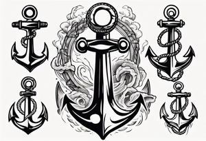 Sea anchor classic tattoo idea