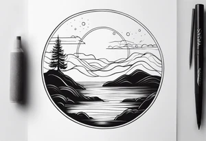 Seascape tattoo idea