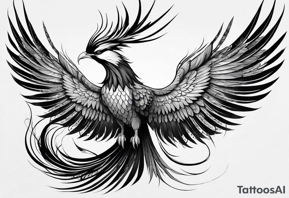 phoenix,
chinese,
realistic,
long tail,
elegant,
wings closed
long neck,
long feathers,
in flight,
graceful, tattoo idea
