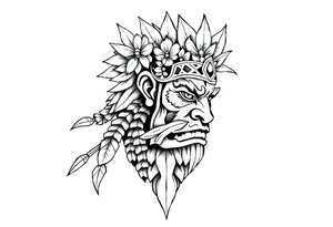 Hawaiian warrior tattoo idea